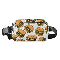 Fast Food Cheeseburgers Fanny Packs for Women Men Belt Bag with Adjustable Strap Crossbody Bag Waist Pouch Fashion Waist Packs Waist Pack Hip Bum Bag for Casual Workout