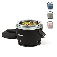 Crock-Pot Electric Lunch Box, Portable Food Warmer for Travel, Car, On-the-Go, 20-Ounce, Black Licorice | Keeps Food Warm & Spill-Free | Dishwasher-Safe | Gifts for Women, Men