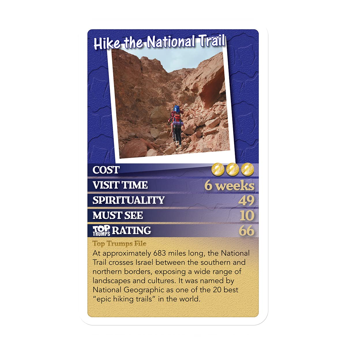 Top Trumps 30 Things to Do in Israel Classic Card Game English Edition