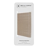Heliums Bobby Pins - Dark Blonde - 2 Inch Wavy Hair Pins, Matte Metallic Color for Medium to Dark Blonde Hair, 48 Count