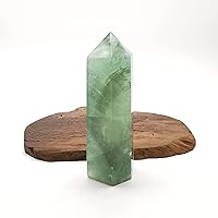 1052g Natural Green Fluorite Crsytal Obelisk/Quartz Crystal Wand Tower Point Healing