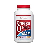 Dr. Sinatra Omega Q Plus MAX – Advanced Heart Health and Healthy Aging Support with 100mg of CoQ10 and Turmeric (180 softgels | 90-Day Supply)