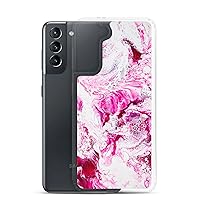 NightOwl Studio Custom Phone Case Compatible with Samsung Galaxy, Slim Cover for Wireless Charging, Drop and Scratch Resistant, Pink Distortion Samsung Galaxy S21