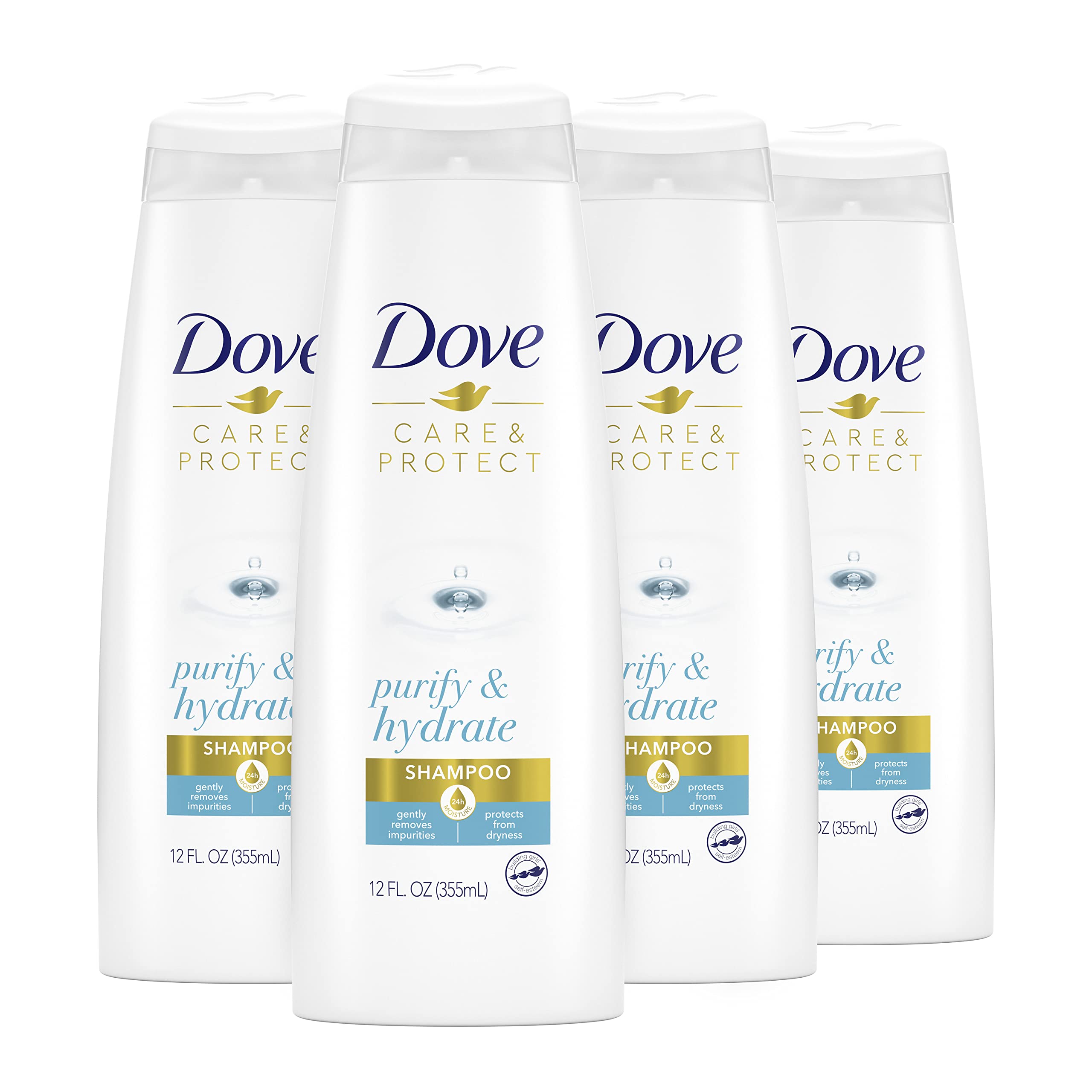 Mua Dove Shampoo Shampoo for Dry Hair Purify & Hydrate Shampoo Hair Shampoo  for Dryness Protection 12 oz 4 Count trên Amazon Mỹ chính hãng 2023 |  Giaonhan247