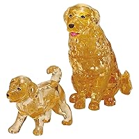 kinzel hcm gmbh 59189 HCM Kinzel-59189-3D Crystal Retriever Couple-Jigsaw Puzzle for Adults and Children-44 Pieces-Golden Yellow-from 14 Years, Gold