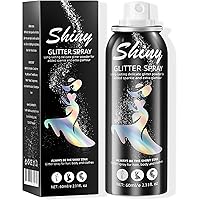 Ragkun Body Glitter, Body Glitter Spray, Glitter Spray for Hair and Body, Long-Lasting and Quick-Drying Silver Glitter Hairspray Suitable for Stage, Festival Rave and Makeup Prom (2.11 Fl Oz)