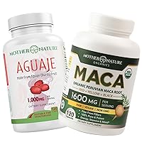 Mother Nature Organics Superfoods for Organic Living Feminine Vitality Duo: Aguaje and Maca Capsules – Nourish Your Curves, Ignite Your Energy!