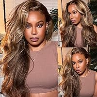 Beauty Forever Pre Cut Lace Honey Blonde 4C Edges Baby Hair Kinky Straight Lace Front Wig 13X4 Human Hair Wigs Wear and Go Glueless Wig, Kinky Edges Hairline Frontal Wigs 150% Density 20 Inch #TL412
