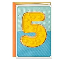 Hallmark 5th Birthday Card for Kids with Detachable Pop It! Toy