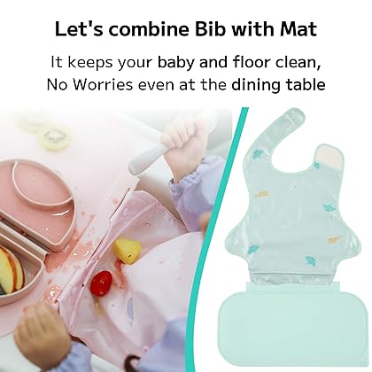 Papas Idea - Manta Baby Feeding Bib with Combinable Mat
