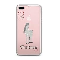 Personalised Clear Opaque Horse (Greys) Pet Phone Case Cover for iPhone Samsung iPhone 6/6s / Grey Spotted