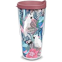 Tervis Tropical Birds Collage Insulated Tumbler 24oz Clear