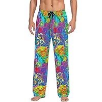 ALAZA Men's Budding Rainbow Roses Jungle Sleep Pajama Pant