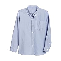 GAP Boys' Button-Down Long Sleeve Oxford Shirt