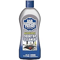 BAR KEEPERS FRIEND Multipurpose Cooktop Cleaner (13 oz) - Liquid Stovetop Cleanser - Safe for Use on Glass Ceramic Cooking Surfaces, Copper, Brass, Chrome, and Stainless Steel and Porcelain Sinks']