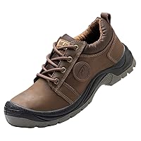 Mens Steel Toe Slip Resistant Puncture Proof Safety Work Shoes Composite Toe Durable Industrial Construction Mens Shoes