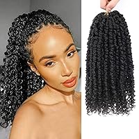 Passion Twist Hair - 8 Packs 14 Inch Passion Twist Crochet Hair For Women, Crochet Pretwisted Curly Hair Passion Twists Synthetic Braiding Hair Extensions (14 Inch 8 Packs, 2)