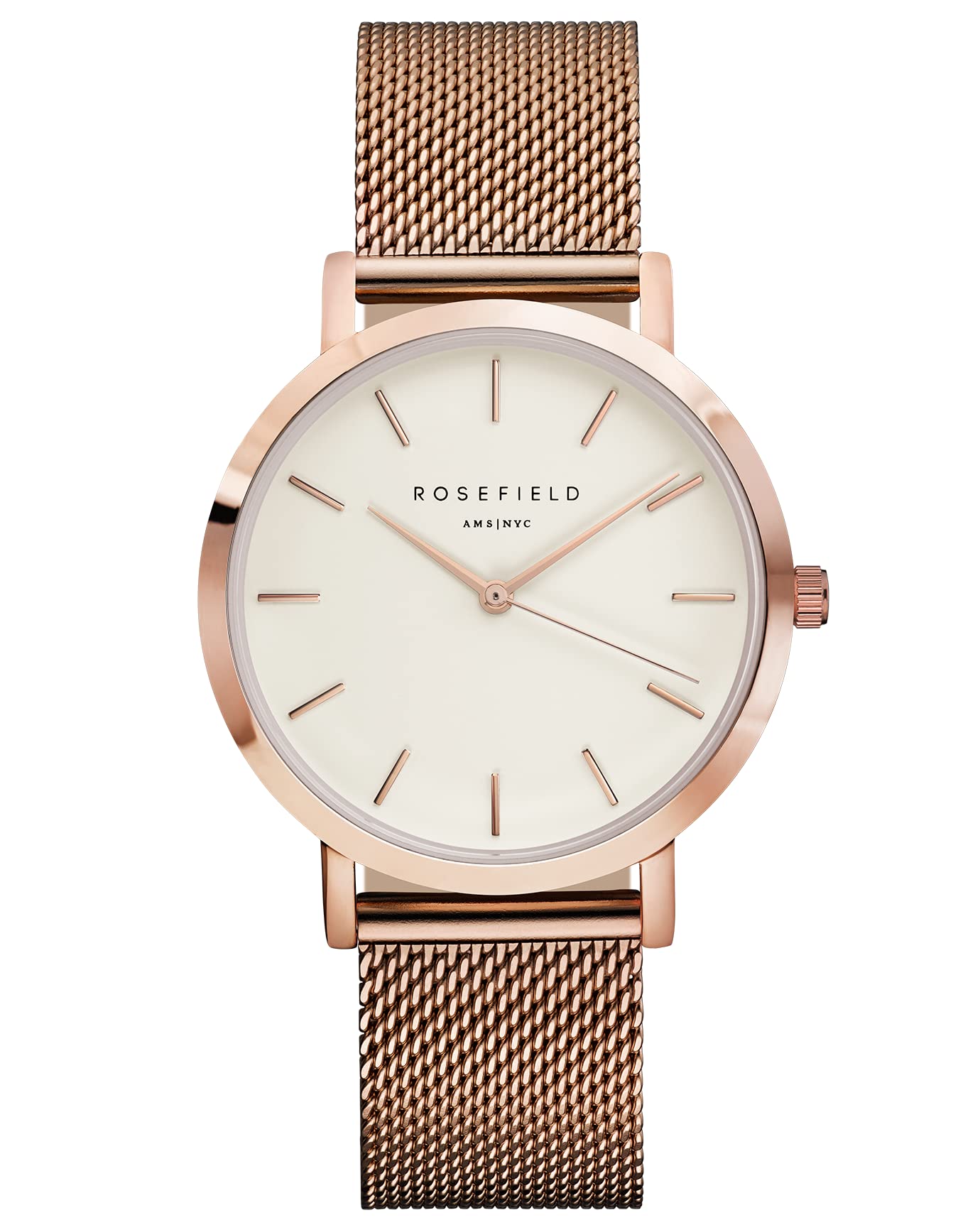Rosefield Mercer Womens Analog Quartz Watch with Stainless Steel Gold Plated Bracelet MWR-M42