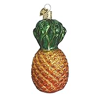 Old World Christmas Fruit Selection Glass Blown Ornaments for Christmas Tree, Pineapple