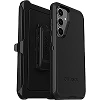 OtterBox Samsung Galaxy S24+ Defender Series Case - Single Unit Ships in Polybag, Ideal for Business Customers - Black, Rugged & Durable, with Port Protection, Includes Holster Clip Kickstand