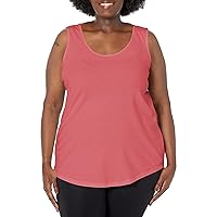 Women's Size Cotton Jersey Shirttail Tank Top, Plus Sleeveless Shirts