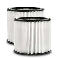 2-Pack Cartridge Filters for Shop Vac, Replace 90304, 90350, 9030400, 90340 and 9030462 – Compatible with Shop-Vac Wet/Dry Vacuum Cleaners, Fits 5 to 32 Gallon Models
