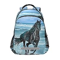 Horse Backpacks Travel Laptop Daypack School Book Bag for Men Women Teens Kids