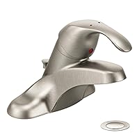 Moen 8437CBN Commercial M-Bition 4-Inch Centerser Bathroom Faucet with Drain 3-Inch Lever Handle, 1.5-gpm, Classic Brushed Nickel