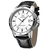 OLEVS Watches for Men Fashion Watch Waterproof Date Classic Analog Quartz Male Wrist Watches White