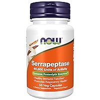 Supplements, Serrapeptase 60,000 Units of Activity, Promotes Respiratory Health and Immune Function*, 60 Veg Capsules