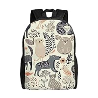 Laptop Backpack for Women Men Lightweight Daypack With Side Mesh Pockets Animal Pattern Backpacks