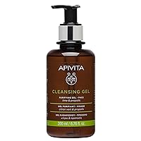 APIVITA Purifying Facial Cleanser for Oily to Combination Skin - Deep Cleansing Face Wash It has an anti-pollution effect, mildly antiseptic action, and balances oiliness. 6.76 fl oz. Dermatologically