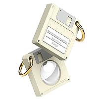 elago Floppy Disk Case Compatible with Apple AirTag, Drop Protection Keychain (Track Keys, Purses)