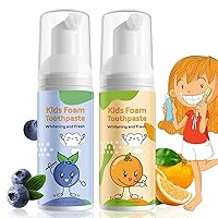 Foam Toothpaste Kids, Toddler Toothpaste with Low Fluoride, Foaming Toothpaste Kids and Mouthwash for Dental Care for Children 3+