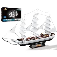 JMBricklayer Ship Building Toy - Building Sets for Adult 40104, White Swan Model Ship Attractive Showroom Decoration, Pirate Ship & Nautical Adventure Experience Construction Toys