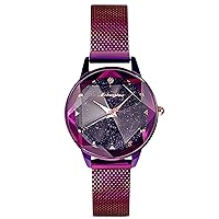 dirocoro Women's Watches Fashion Starry Sky Dial Watche Mesh Bracelet Classic Casual Wristwatch for Women Ladies Girls Watch