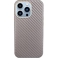 CaseCase for iPhone 13 Pro Max/13 Pro/13 Mini Carbon Fiber Texture Hard Back Phone Cover Anti Scratch&Fingerprint Shockproof Protective Case (Color : Grey, Size : 13 6.1