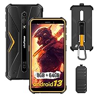Ulefone Armor X12 Pro & Case Rugged Phones, IP68/IP69K, Android 13 8GB + 64GB, 13MP + 8MP, 5.45 Inch HD+ Display, 4860mAh Big Battery, Dustproof, Compass, NFC, OTG, GPS -Orange