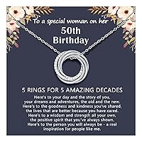 UNGENT THEM 30th 40th 50th 60th 70th Birthday Gifts for Women, Silver Happy Birthday Jewelry Gift for Her Friend Daughter Sister Lover Family……