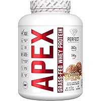 PERFECT SPORTS, APEX Grass-Fed 100% Pure Whey Protein 5LB Chocolate Peanut Butter