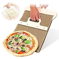 Sliding Pizza Peel -12 inch Pizza Paddle With Handle& Baking Cloth,Non-Stick Pizza Peel for Bread Dough Transfer,Pizza Oven Accessories Spatula Paddle Home&Outdoor Use