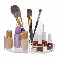 Makeup Brush Holder Organizer, 3 Slot Cosmetics Storage Makeup Brushes Cup on Vanity, Desk,Bathroom Countertops,Pack of 1
