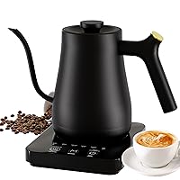 Electric Kettle with 5 Variable Presets,1200W Pour Over Coffee Kettle for Coffee & Tea, 27Oz Gooseneck Water Heater Electric with Auto Shutoff Boil-Dry Protection, 0.8L, Black