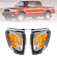 WFLNHB Front Driver and Passenger Side Parking/Side Marker Lights Replacement for Toyota Tacoma 2001-2004 Side Marker Corner Lights w/Chrome Trim 8162004090B0 TO2521162