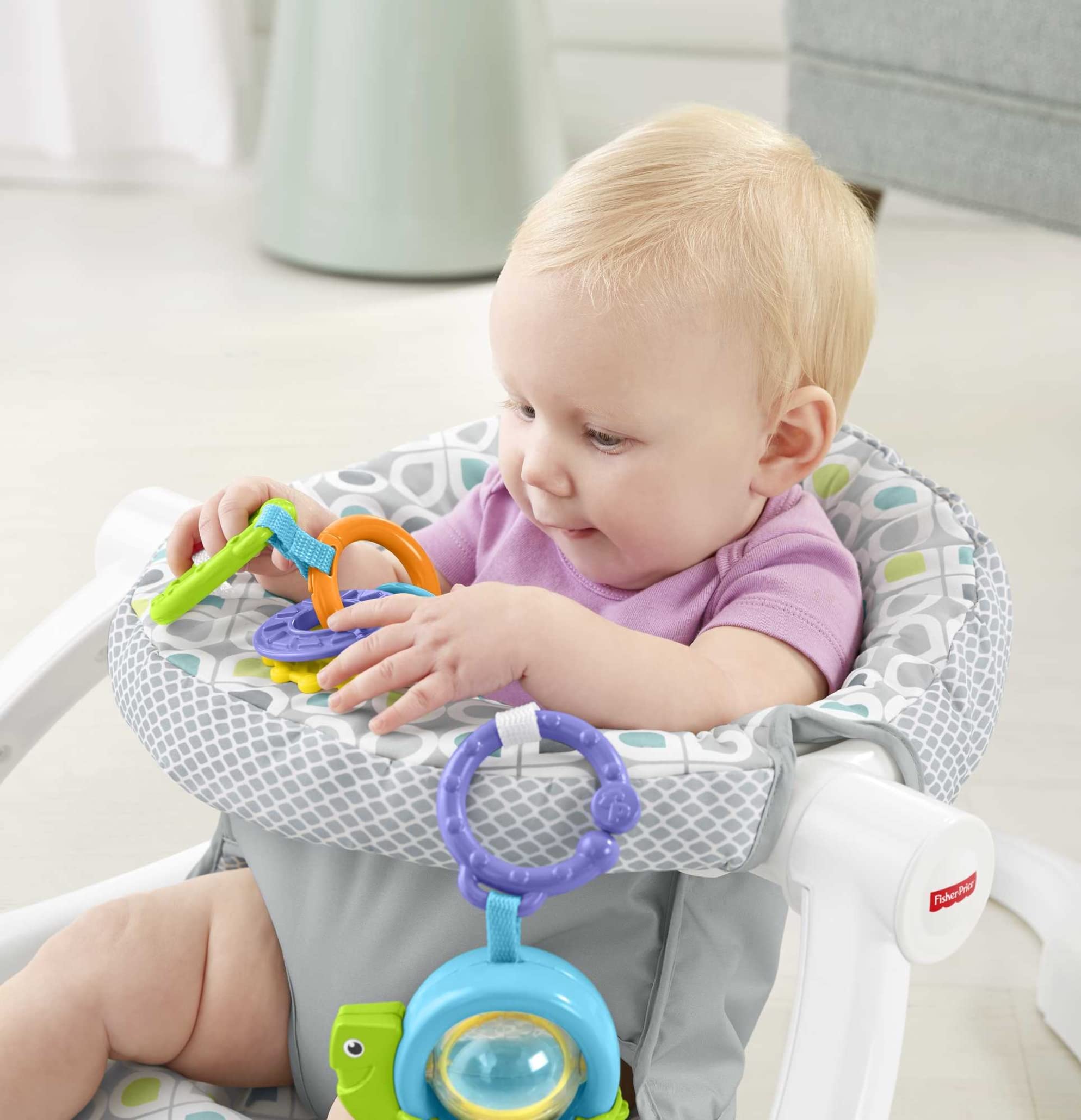 Fisher-Price Portable Bassinet and Travel Play Area, Indoor and Outdoor Use, On-The-Go Baby Dome, Windmill Fisher-Price Portable Baby Seat, Baby Chair for Sitting Up, Sit-Me-Up Floor Seat