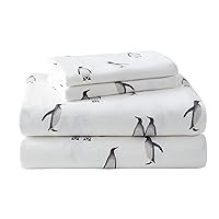 Eddie Bauer - Queen Sheets, Cotton Flannel Bedding Set, Brushed for Extra Softness, Cozy Home Decor (Rookeries, Queen)