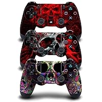 [3PCS] Whole Body Vinyl Sticker Decal Cover Skin for PS4 Controller - 3pcs. Comb C