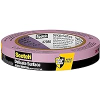 Scotch Delicate Surfaces Painters Tape, 0.70 in x 60 yd, Damage-Free Painting Prep, Protect Delicate Surfaces, UV & Sunlight Resistant, Solvent-Free Adhesive, Indoor Masking Tape, 1 Roll (2080-18EC)
