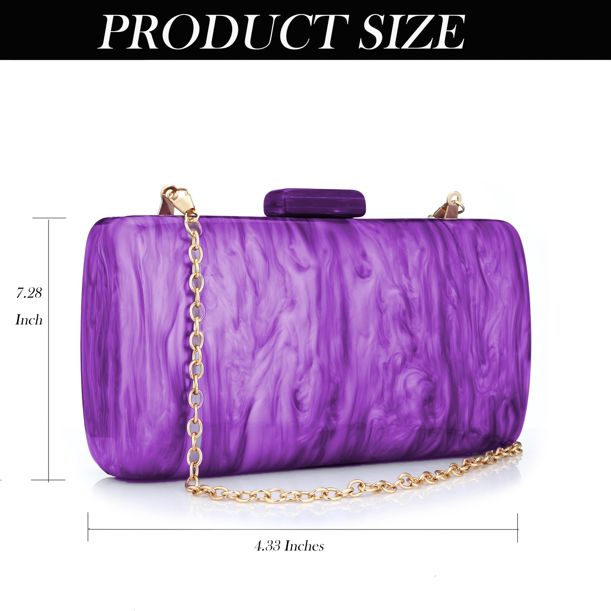 Buric Clutch Purses for Women Elegant Evening Bag Clutch Crossbody Bag with Detachable Chain for Prom/Party/Present/Wedding