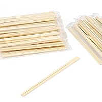 500 Pairs 8 Inch Chopsticks, 20cm Individually Clear Packaged Bamboo Chopsticks, Chinese Chop sticks Natural Bamboo Chopstick Bulk for Eating, Catering, Takeaway